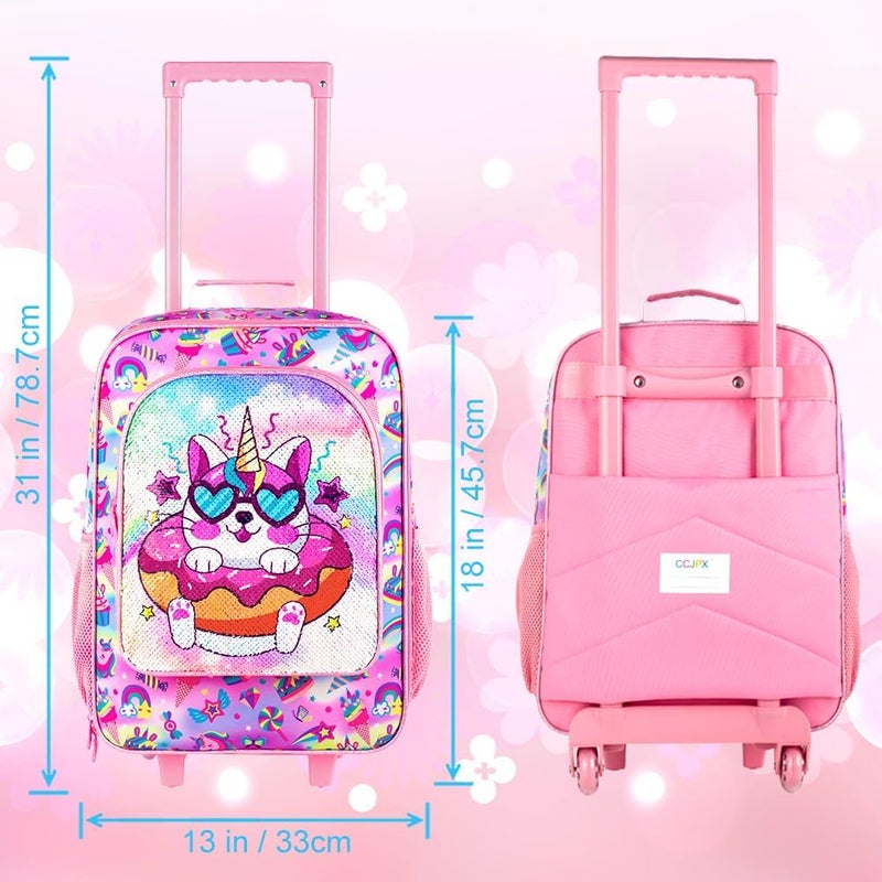 GXTVO Kids Suitcase with Wheels for Girls and Boys, Rolling Carry on Luggage for Toddler Children - Image 4